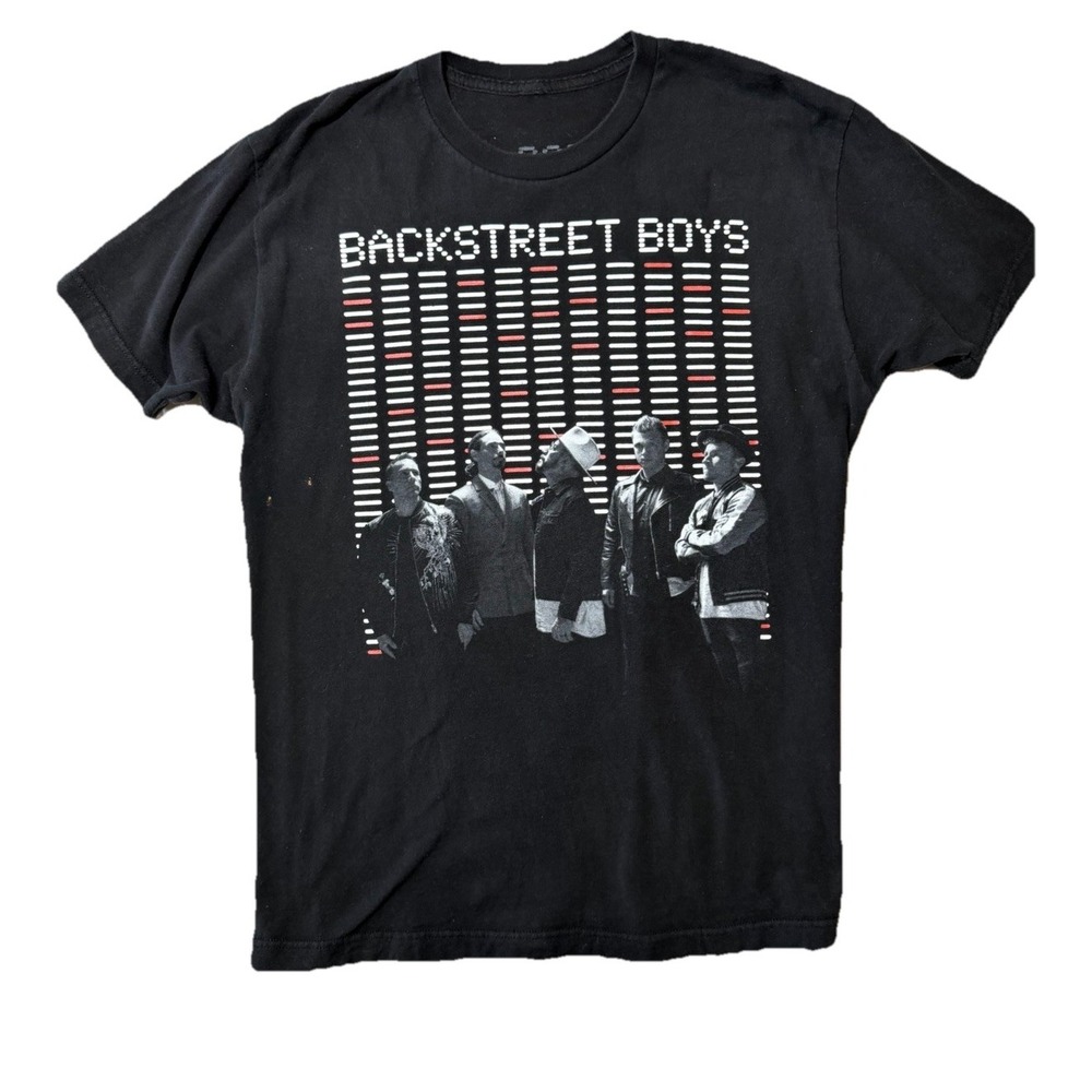 Backstreet Boys DNA World Tour 2019 2020 Black Graphic T-Shirt Mens Medium BSB